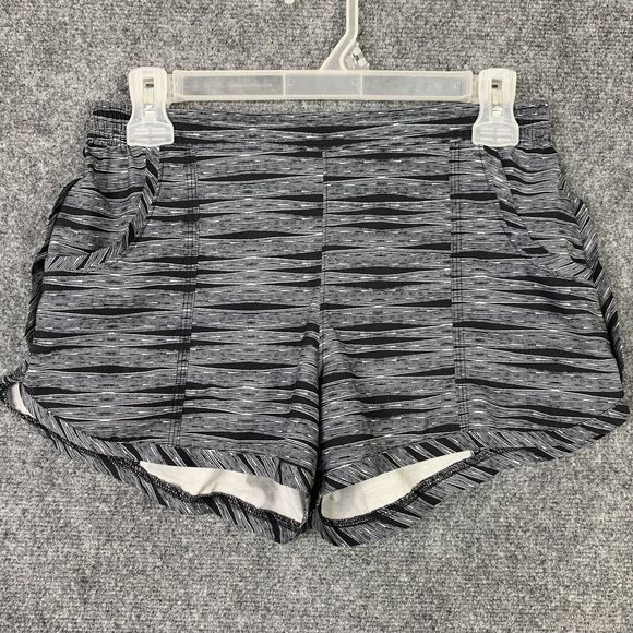 Athleta Running Shorts Women S Gray Black Pockets - Picture 1 of 7